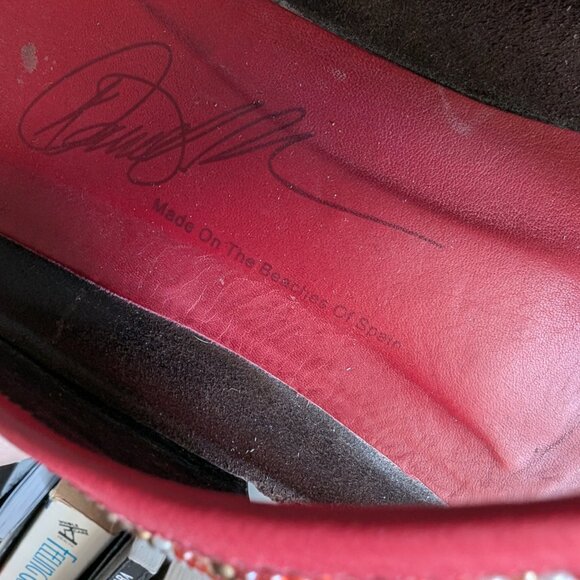 Donald J Pliner, Beaded Coral Corkbed Thong Sandals – Made in Spain – Size 9 - Picture 6 of 10